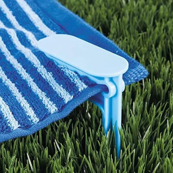 Rantamatton kiinnitysklipsi pyyheklipsi muovinen pyyheklipsi ulkona piknikmaton kiinnitys tuulenpitävä telttaklipsi Black 4pcs
