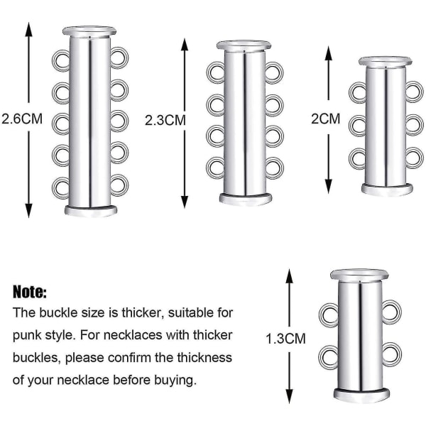 8 st 4 storlekar skjutlås lås halsbandskontakt flerskiktade