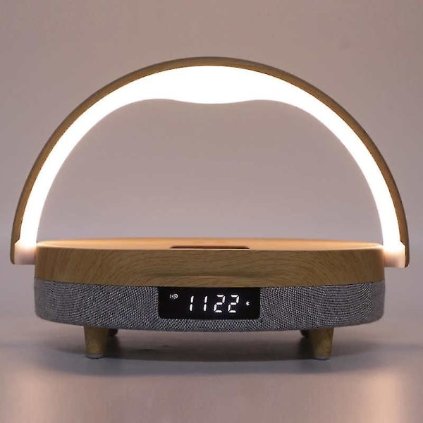 Trä skrivbordslampa Bluetooth högtalare