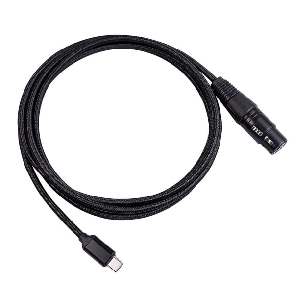 USB C til Xlr honkabel, USB C mikrofonkabel type C hane til Xlr hona Mic Link Studio Audio C svart