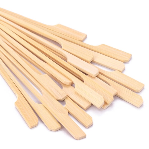 100 st BBQ bambu spett engångs bambutikku BBQ paddelspett
