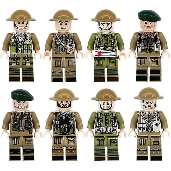 Militärfigurer Set, Militär Leksakssoldater, Armékaraktärer Byggkloss Leksaksfigurer