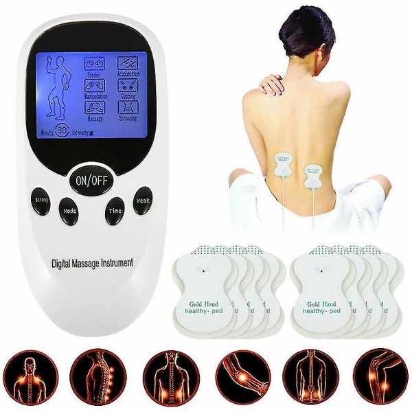 Tens Machine Electric Massager 8-pad Pulse Muscle Stimulato