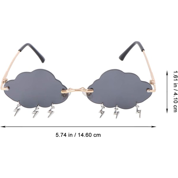 Solbriller Indfattede vintage solbriller Sjove uregelmæssige Disco briller Flash kvast til kvinder Mænd Tonede briller