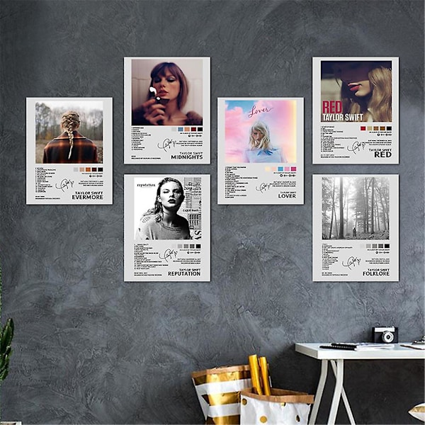 12 Pak Taylor Swift Album Poster Prints Album Cover Væghængt Dekoration Gave til Swiftie TS Fans Musikelsker