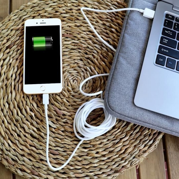 USB Typ C-kabel för Infinix Zero 5G 2023 X6815D - Typ C snabbladdnings- och synkroniseringskabel - 3 meter Vit