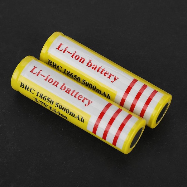 2st 18650 3.7v Li-ion oppladningsbart batteri 5000 mah Stor kapasitet gult litiumjonbatteri