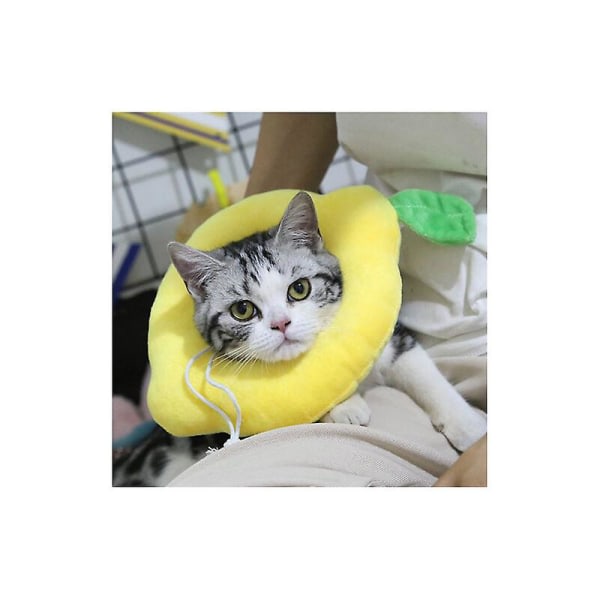 Pet Cat Recovery Halsband Justerbar Pet Anti-Bet Protection Halsband Mjuk Söt Pet Cat Halsband Huva M
