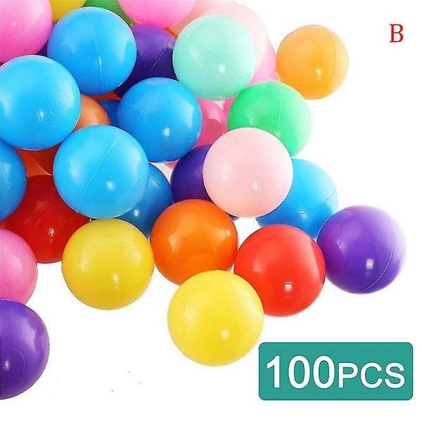 50 stk Fargerike plastballer med kuler Knussikker havball leketøy for barn