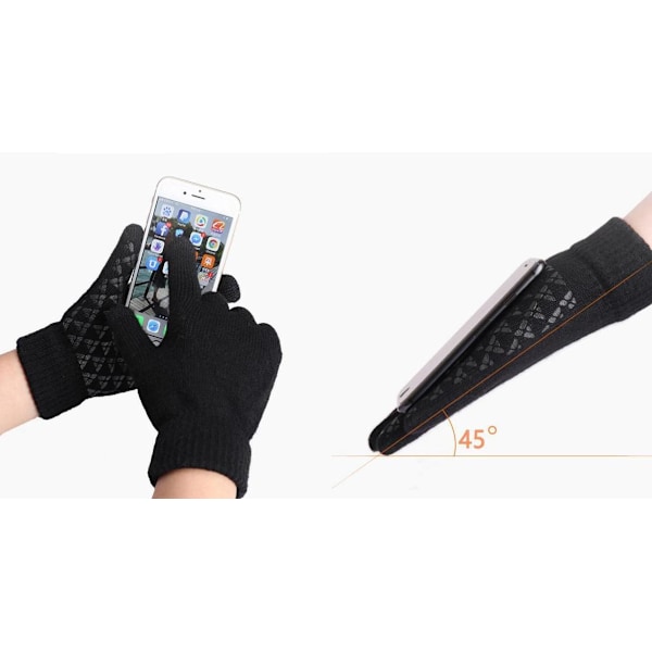 Touchfingervantar fra iWinter Svart black one size