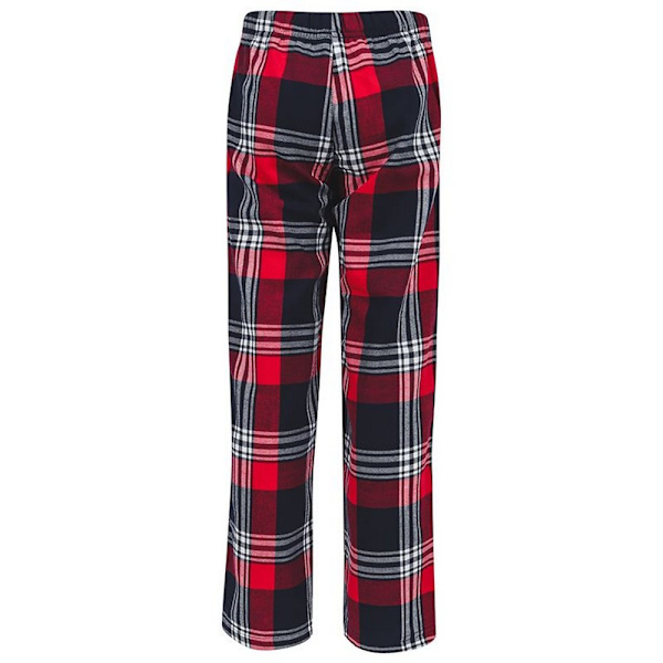 SF Minni Barn Tartan Lounge Byxor 7-8 År Röd/Marinblå Rutig Red/Navy Check 7-8 Years