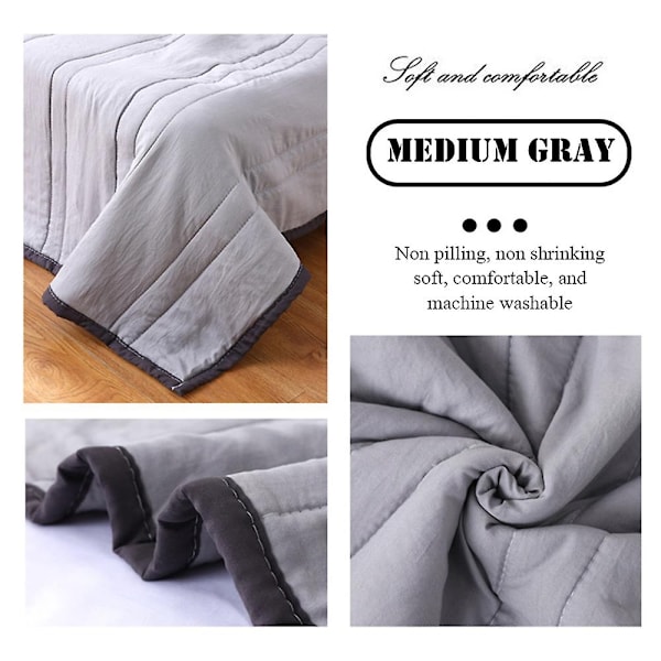 Sommer-Køletæppe - Istæppe til Varme Søvnige og Nattesved, Køletæppe med Dobbeltsidet Køleeffekt til Alle Sæsoner - Perfekt Grå Gray 100x150cm