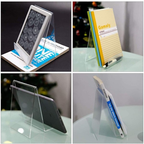 5-pack Akryl Bokstöd, Transparent Bokdisplayställ