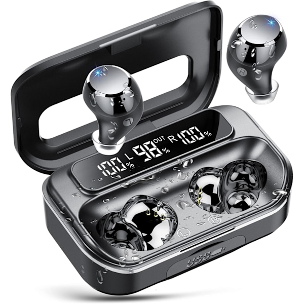 Ear Buds Wireless Bluetooth Earbuds Bluetooth 5.3 Headphones with LED Display 128H Powerful Bass IP7 Waterproof 2024 New Earphones