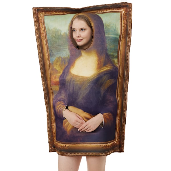 Mona Lisa, Halloween-fest kostymer roliga väggmålning parodi kostym