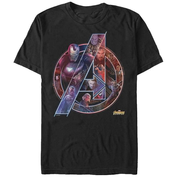 Collage Logo Avengers Infinity War T-Shirt ESTONE S