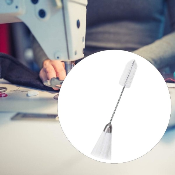 2-ändars Sömnadsmaskinsrengöringsborste, Nylon Rostfritt Stål Rengöring