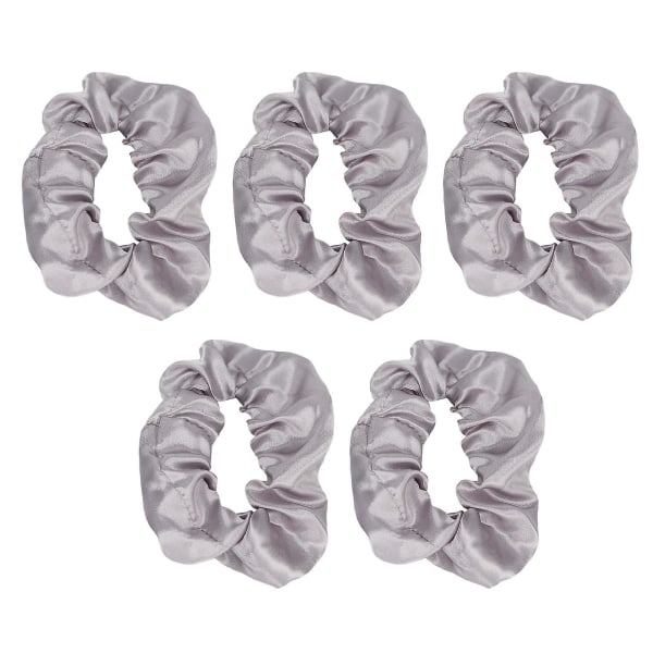 5 kpl Valo Scrunchies Valo Harmaa Satiini Joustava Hieno Hius Scrunchy Naisille