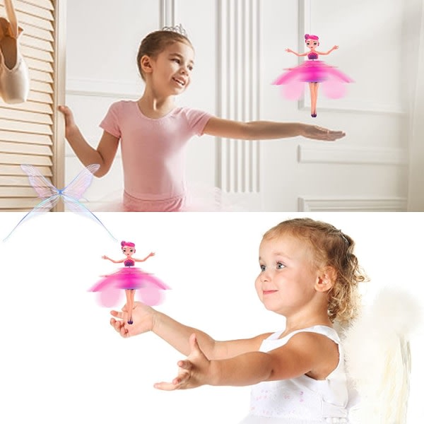 Magic Flying Fairy Princess Doll, Flying Fairy Doll Leksaker til flickor, Sky Dancers Flyvende dockor Flyvende leksaker