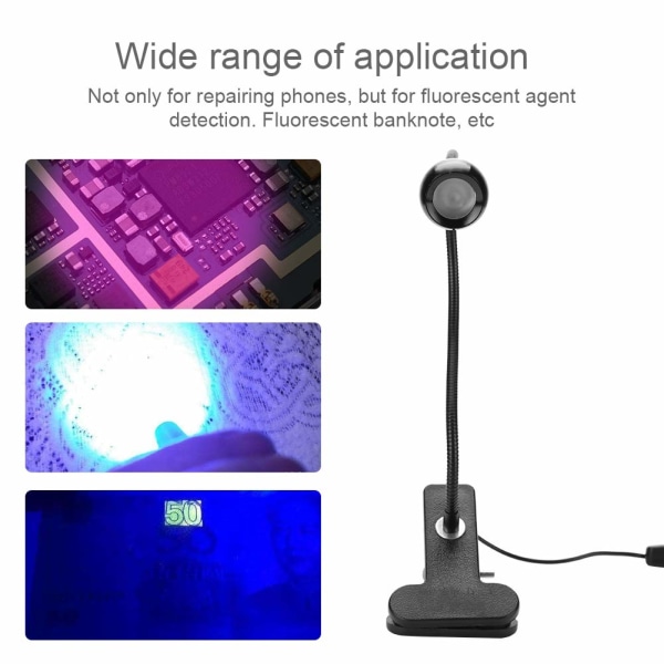 UV limherdende lampe, 3W USB UV LED negletørker, UV lim Lam