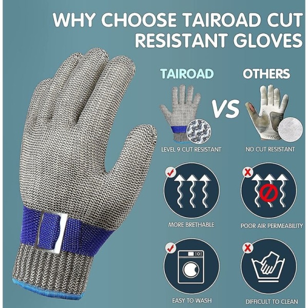 Leikkauksenesto metalli handskar kapning och laktning motorsåg drift säkerhet handskydd