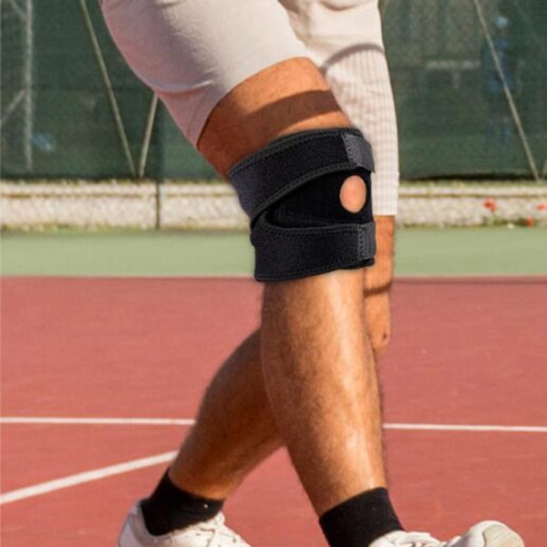 Unisex Sport Hollow Cover Bekväma tjocka knäskydd för muskelsmärta Svart One Size