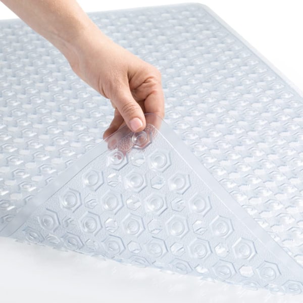 35x16 Machine Washable Tub Mat, Clear