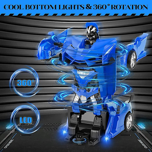 Fjärrstyrd bil, transformerande RC-bil för pojkar 2 i 1 transformerande robot-RC-bil - Perfekt