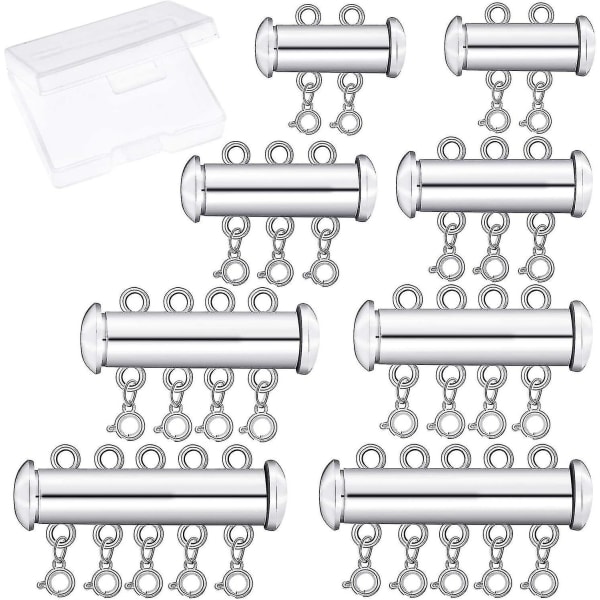 8 st 4 storlekar skjutlås lås halsbandskontakt flerskiktade