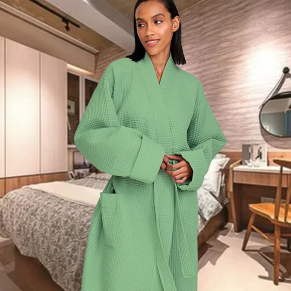 Enkel nattlinne för kvinnor Elegant bekväm pyjama för hem i sovrummet Grön L