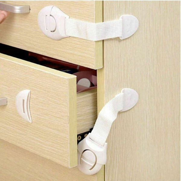 10 kpl Lukot Kaapinlukot Hihnat white