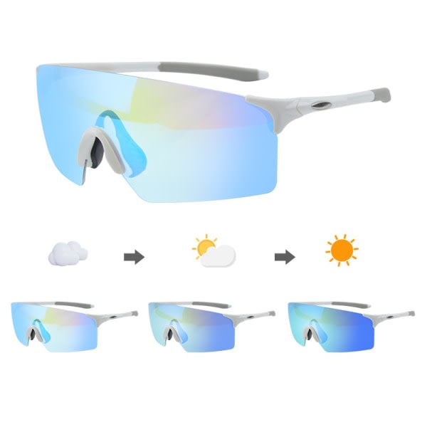 Sportglasögon för löpning och cykling - farveskiftende glasögon Blå