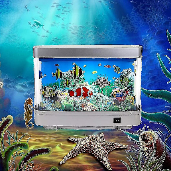 Kunstig Tropisk Fisk Delfin Akvarium Dekorativ Lampe Virtuelt Hav I Bevægelse Belysning Bevægelig LED Tank Dekoration Landskab