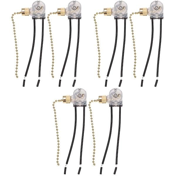6 st Takfläktbrytare Fläkt Dragkedja Operatör Taklampa Brytare Ersättningsdel För Hem Sc 6 pcs 6 pcs 1