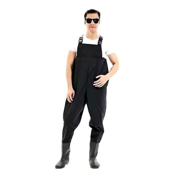 Fishing waders with boots and light trousers Waterproof for men and women black 46