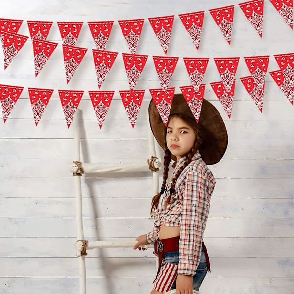 5-pak bannerflag, vild vest-festtilbehør til vestlige cowboys med tema (FMY)