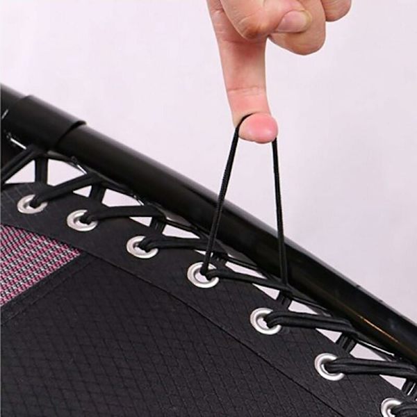 Justerbart Bungee Cord Set - 2 Långa + 2 Korta Elastiska Spännband (Svart)