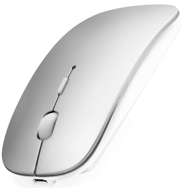 Bluetooth-mus för bärbar dator/iPad/iPhone/Mac (iOS 13.1.2 och senare) – rymdsilver
