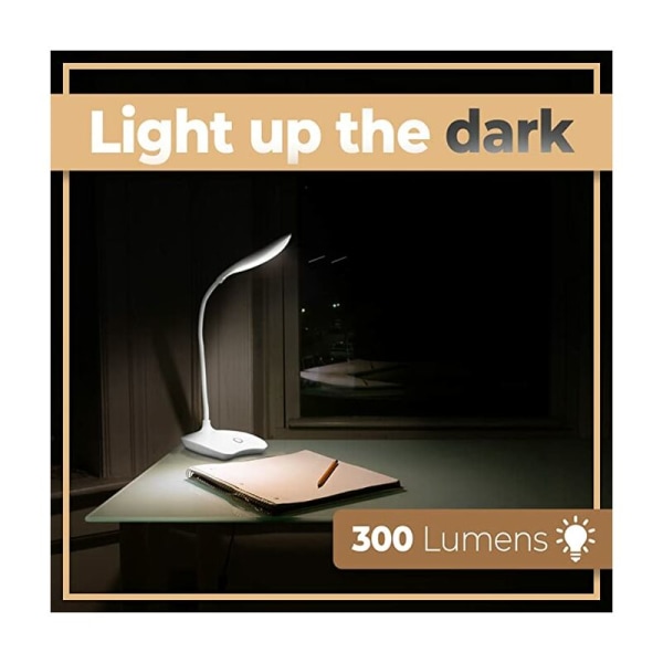 Touch Dimmer LED-bordslampe med 3 lysstyrkeniveauer, De
