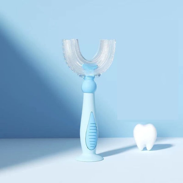 U-formad tandborste för barn, mjuk silikonbrus av livsmedelskvalitet