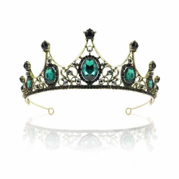 Vintage Crystal Tiara ja Crown Black Tiara f?r nais- ja flicker