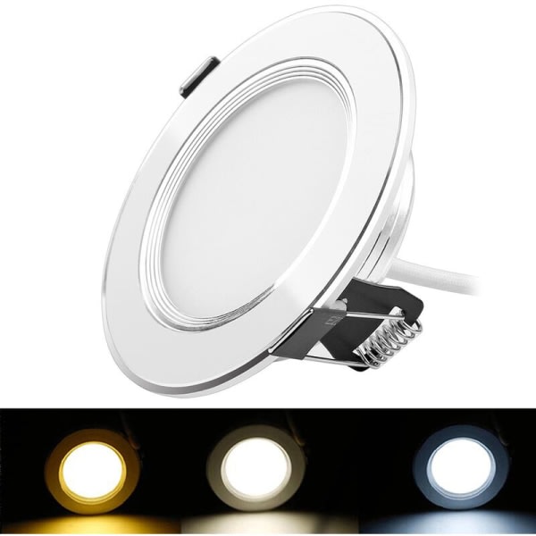 7W ultra platt LED infälld spotlight neutral vit Infälld takspot badeværelsesspotlight
