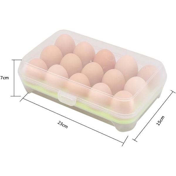 Ägglåda Ägghållare Matlåda Plast Äggförvaring 23*15*7cm