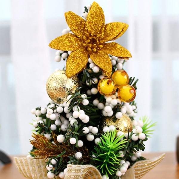 20 cm Mini konstgjord julgran Holiday Party Dekor Falsk miniatyr träd juldagen innenhus utendørs prydnad
