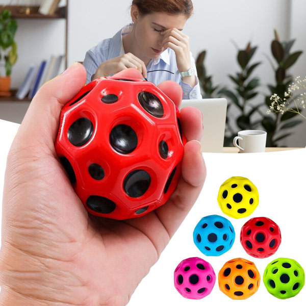 Mini Bärbar högstudsande bollleksak Hög elastisk mjuk dekompression leksakspresenter för vuxna barn 6st