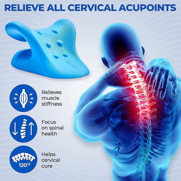 Nakke Skulder Båre Relaxer Cervical Kiropraktikk Traksjonsenhet Pute for smertelindring Cervical Spine Alignment Gift-b-