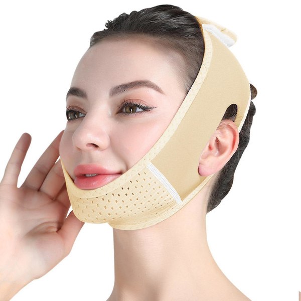 Parafaciem Genanvendelig V Line Mask Ansigtsslankende Strap Dobbelt Hage Reducer