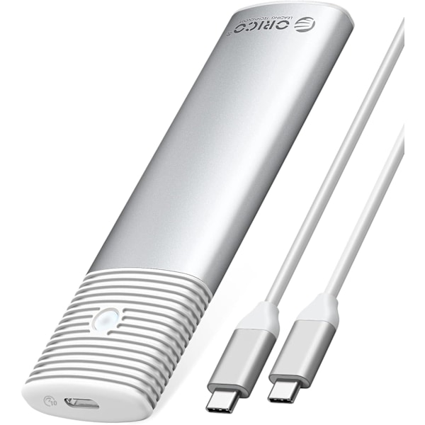 M.2 NVMe SSD-kabinett i aluminium, verktøyfri 10 Gbps USB C-adapter, USB 3.2 M.2 NVMe-leser, ekstern SSD-kabinett Thunderbolt 3-kompatibel, støtter 4TB 2