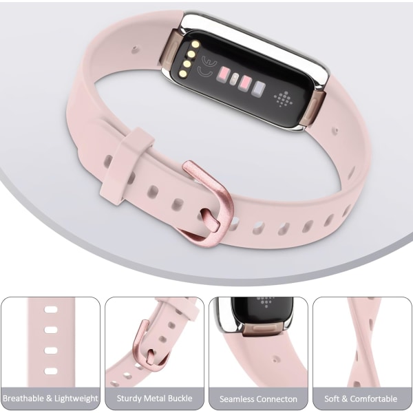 Fitbit Luxe-armbånd - 4-pakning myke silikonarmbånd