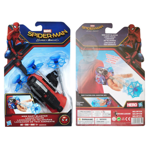 Spiderman Catapult Soft Bullet Gun Utrustning Launcher Handledskar Barn Cosplay Rekvisita Set Födelsedagspresent Spiderman Hero Launcher